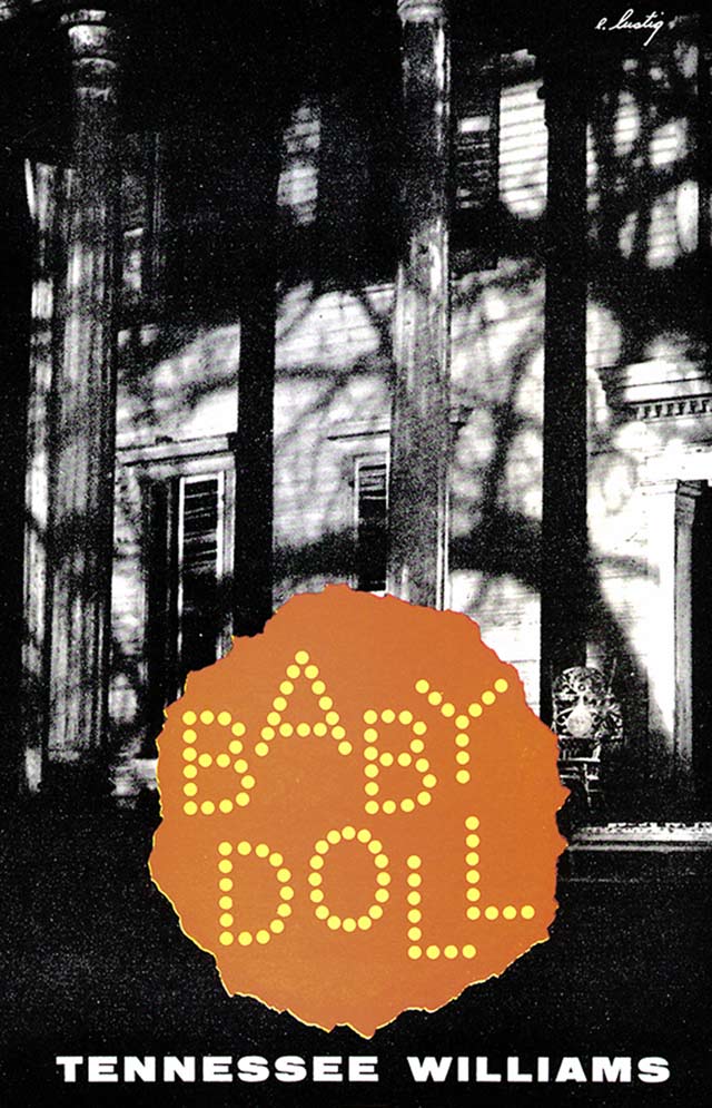 "Baby Doll," New Directions Books. Cover design by Elaine Lustig Cohen, 1957
